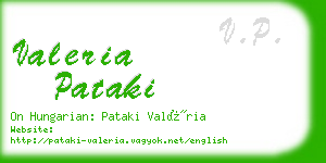 valeria pataki business card